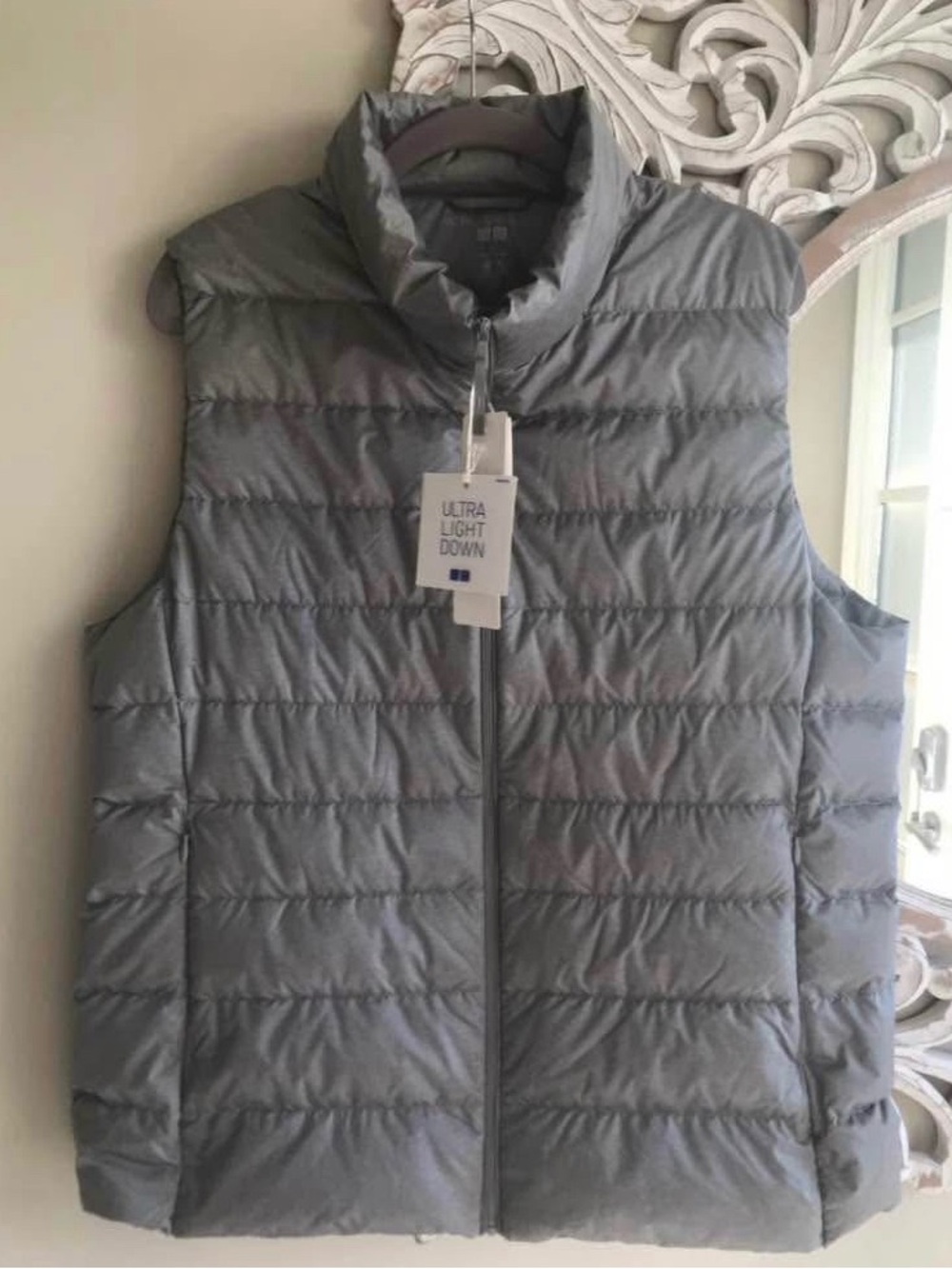 Uniqlo Gray Ultra Light Down Puffer Vest